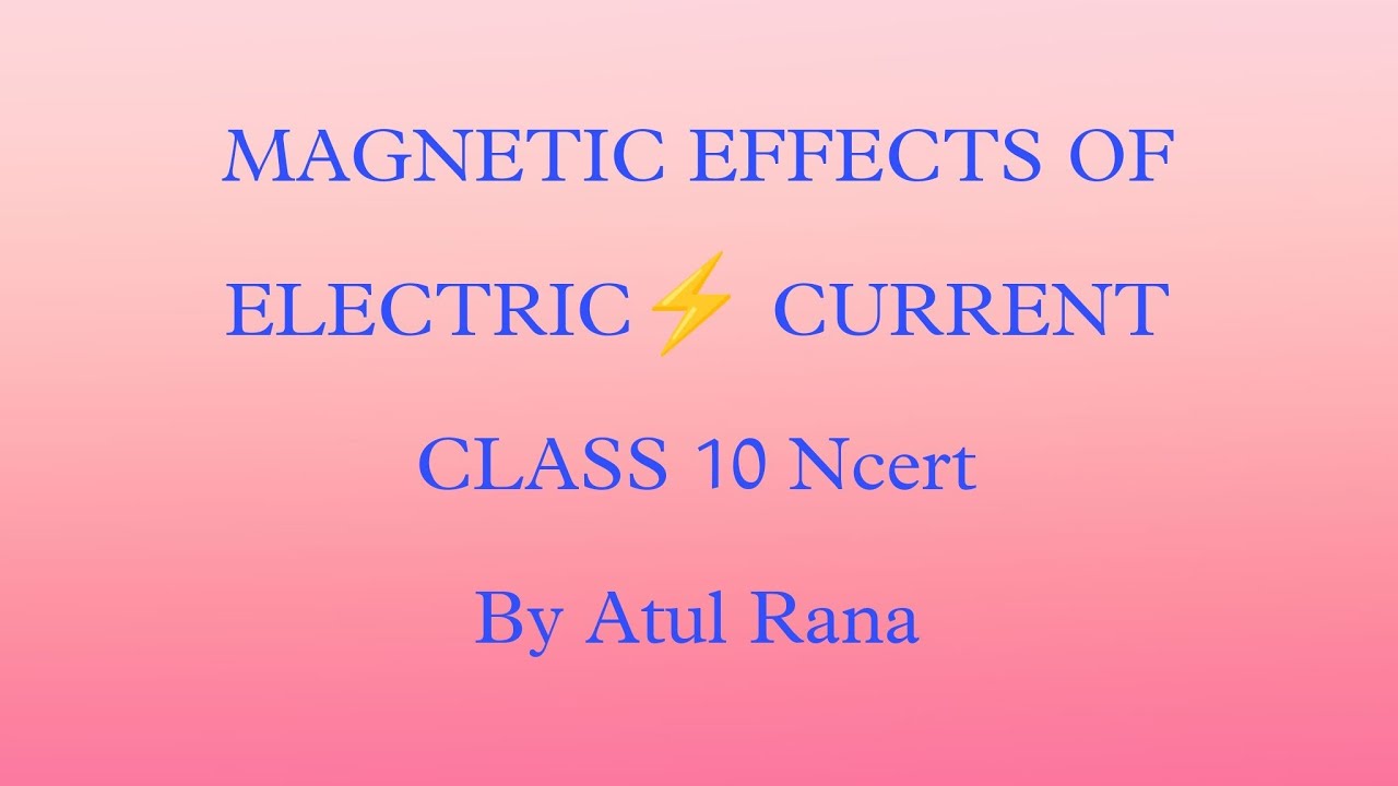 Effects of Electric Current Class 10 science YouTube