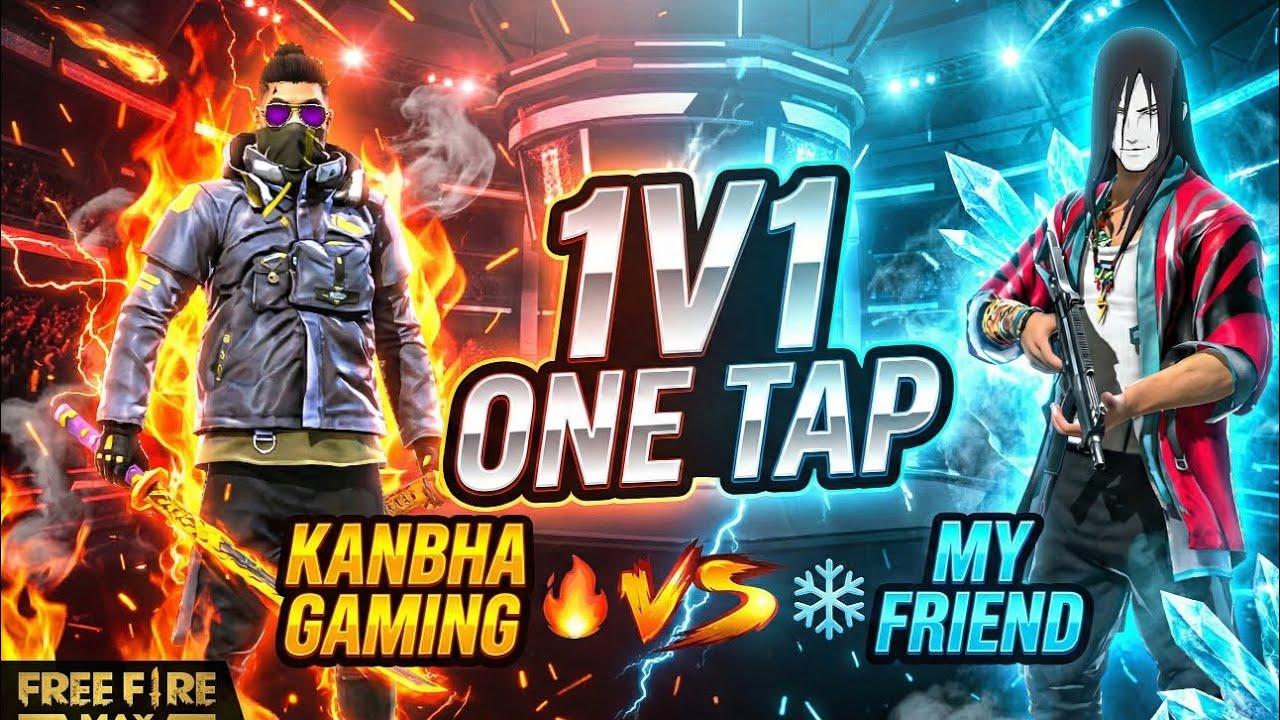 1V1 ONE TAP 😱 | FULL CUSTOM MATCH 🔥 | KANBHA GAMING vs MY FRIEND | Free Fire 