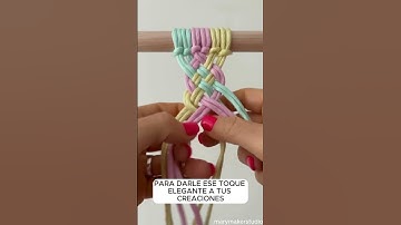 MACRAMÉ PARA PRINCIPIANTES TRENZA MACRAMÉ  #macrame #trenzas #macramepared #macramepassoapasso