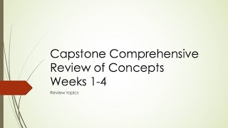 Capstone Comprehensive Review 1