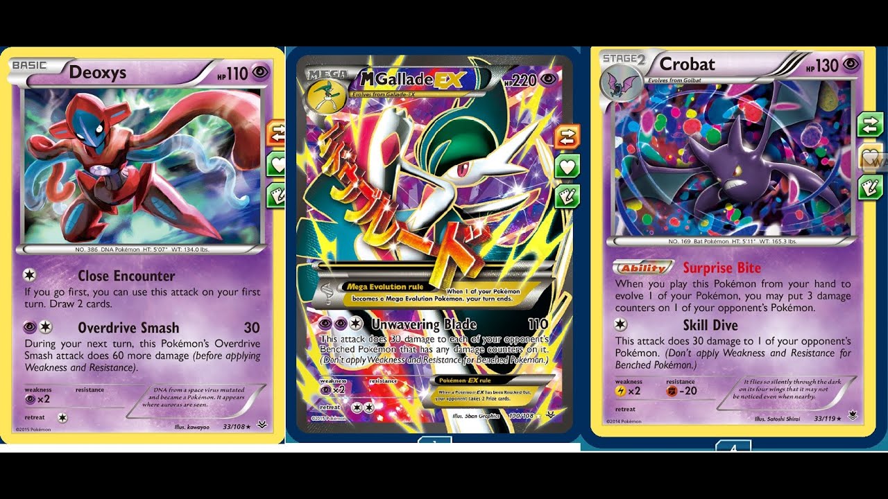 draw how deoxys pokemon to (XY Bench Ex/Crobat Standard) Gallade Mega Wrecking