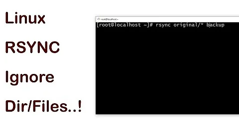 Linux Exclude Files and Directories in Rsync