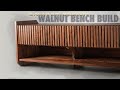 Walnut Bench Process + Dovetails + Inlay