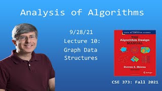 CSE 373 --- Lecture 10: Graph Data Structures (Fall 2021)