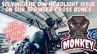 Can you put modern lighting on a Springer? Harley Davidson Softail Cross Bones LED lighting