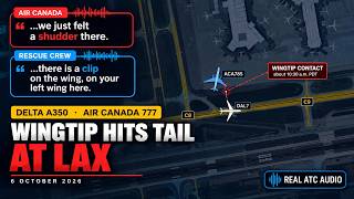 "We Just Felt a Shudder": Delta A350 Hits Air Canada 777 at Los Angeles | Real ATC Audio