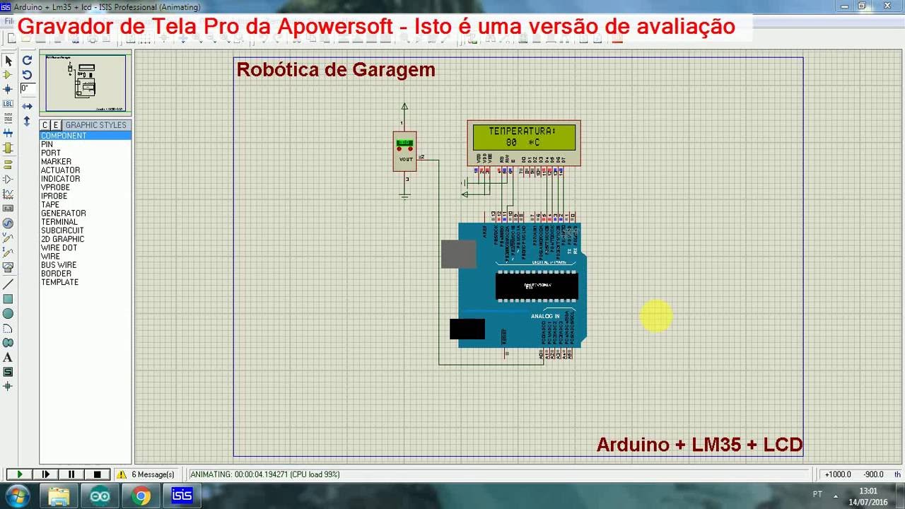 Arduino + LM35 + LCD - YouTube