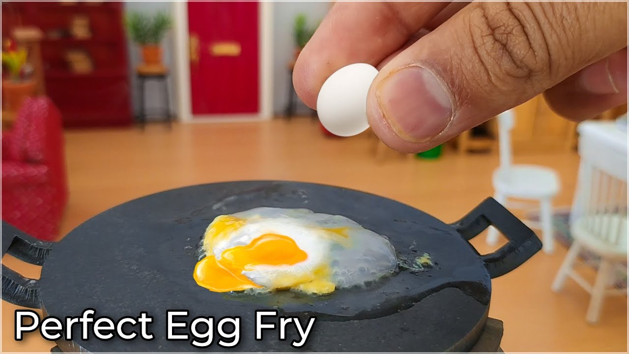 Miniature Perfect Egg Fry Mini Real Egg Fry Tiny Foodkey Mini