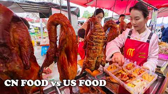 Morning market Chongqing, China, a paradise for the elderly, $1 breakfast, countless street food
