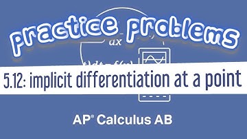 AP Calculus AB 5.12 Implicit Differentiation to find the Instantaneous Rate of Change at a Point