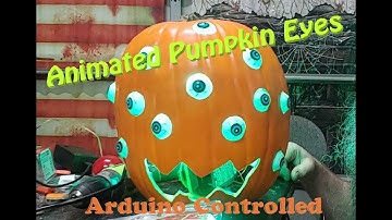 Animated Pumpkin Eyes. Arduino and Servos.