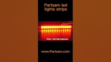 Partsam Red  Led LED Strip Bar P/T/C Parking Turn Signal Clearance Light Bar