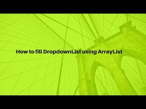 How to fill DropdownList using ArrayList