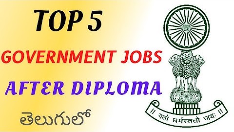 Top 5 Govt Jobs after Diploma in Telugu | Jobs after Diploma | Best Govt Job After Diploma Telugu