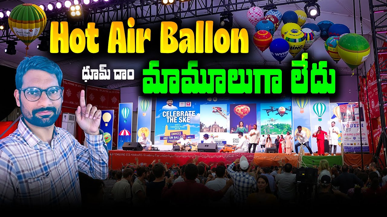 Hot Air Balloon Festival 🎈 | Grand Finale With Mass Telangana Folk Songs | Shantham Vlogs