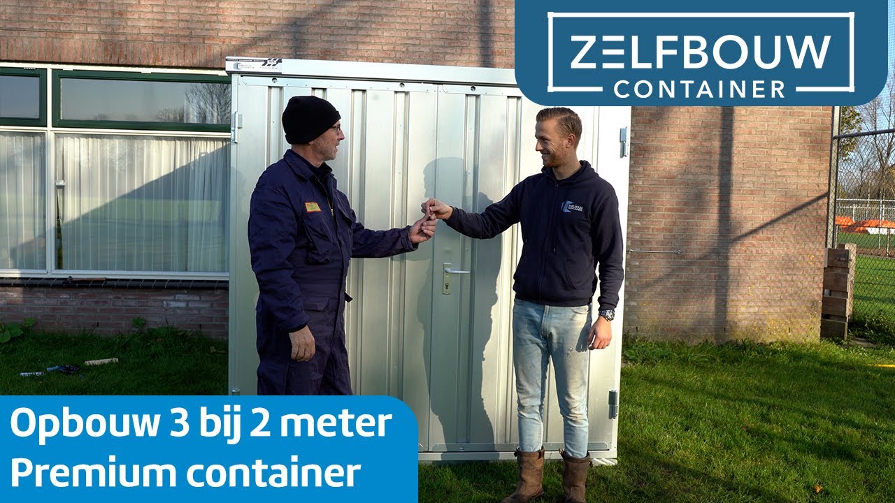 Opbouw 3 bij 2 meter Premium opslagcontainer