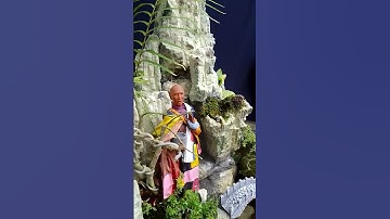 thầy thích minh tuệ _ làm tiểu cảnh hòn non bộ