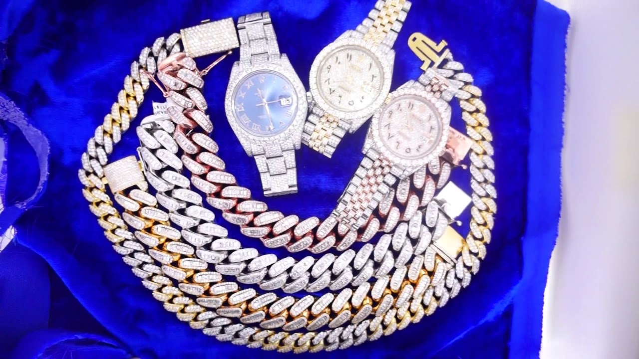 Rolexes, Baguettes Diamond Cubans Iced 