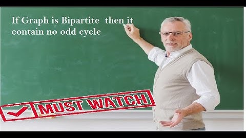 If Graph is bipartite then it contains no odd cycle