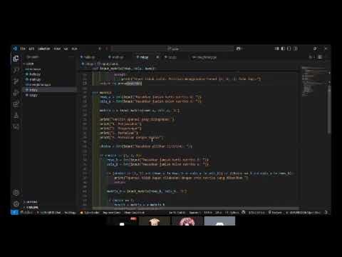 Operasi penyelesaian Matriks menggunakan bahasa python - YouTube