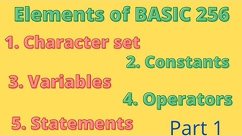 what is BASIC 256 programming language? Elements  of BASIC 256 @simanstudies #elements