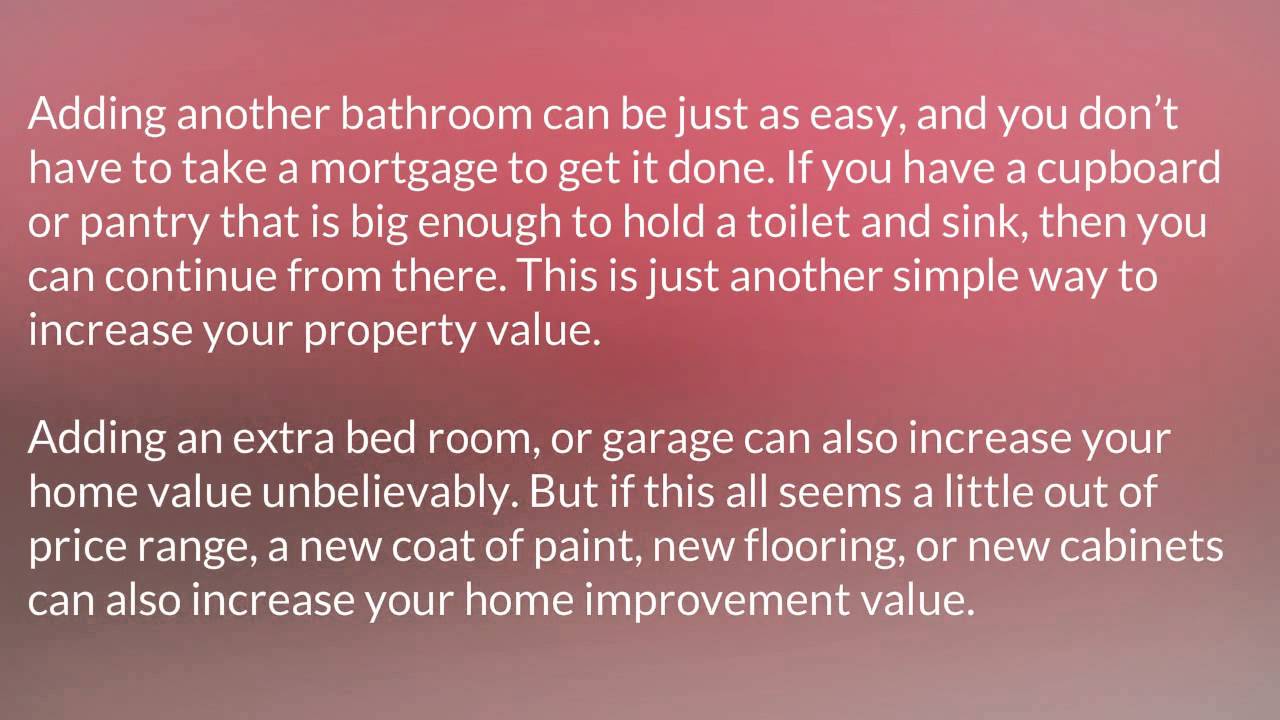 Increase Home Value Part 2 YouTube