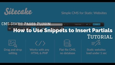 October CMS Static Pages Plugin, How to Use Snippets to Insert Partials