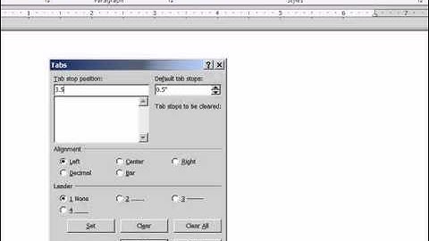Office 2010 Class #11: Word Tabs: Left, Right, Center, Decimal, Bar