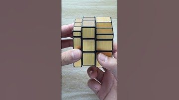 Checkerboard pattern on mirror cube #rubikcube #shorts
