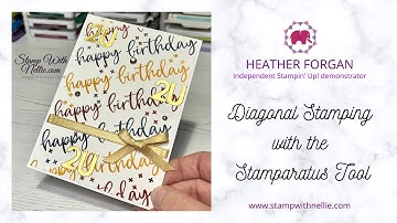 How to use the Stamparatus for diagonal lines of stamping with Biggest Wish