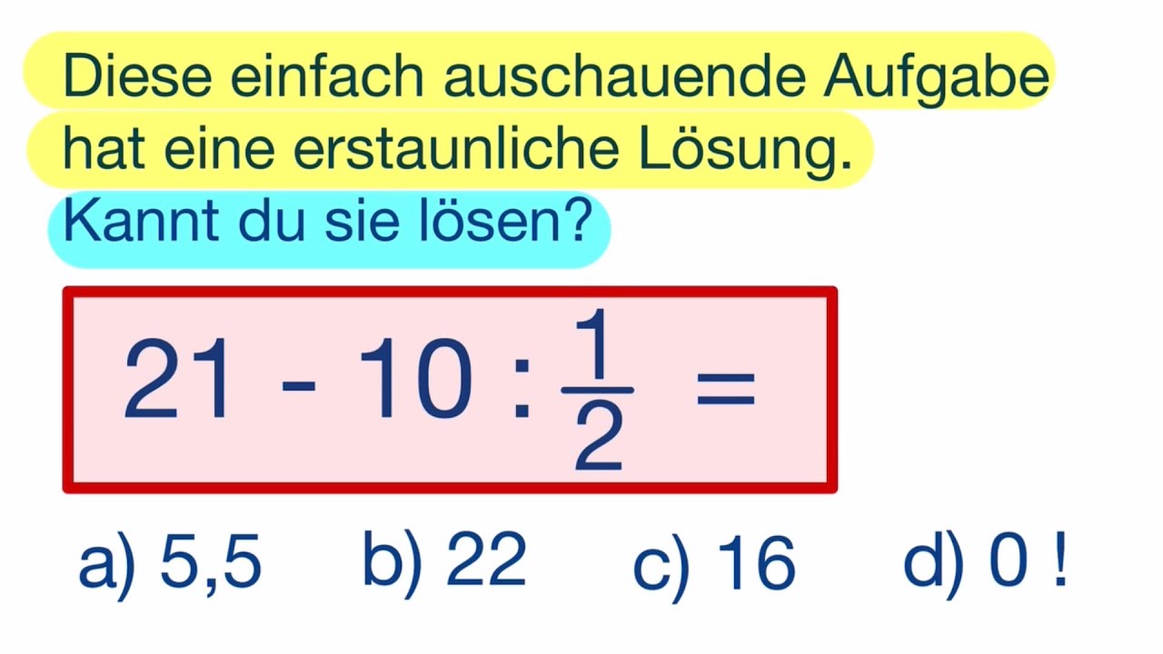 Diese einfach ausschauende Aufgabe hat eine erstaunliche Lösung. Kannst du sie lösen?