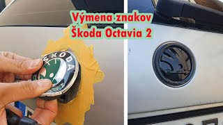 Výmena znakov Škoda Octavia 2 Combi, replace car emblems