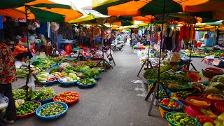 Cambodian routine foods, massive food tour, amazing morning market scenes