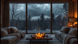 Cozy Cabin Under Spring Storm Clouds | Soft Piano Ambience for Focus, Study & Sleep (8 Hours)