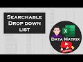 Create Searchable DropDowns in Excel in Tamil