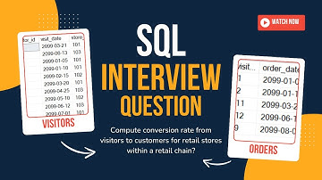 SQL Interview Question || Calculate Visitors to Customers Conversion Rate || Data Analyst Interview