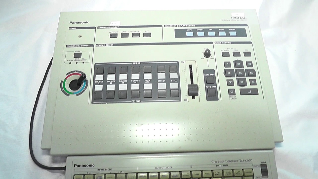 MESA DE CORTE PANASONIC WJ-MX20. ANALOGICA - YouTube
