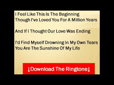 Stevie Wonder - You Are the Sunshine Of My Life Lyrics