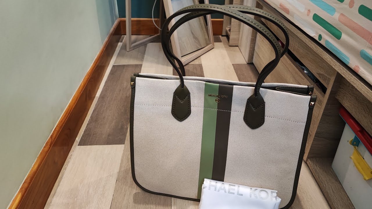 Heidi Large Signature Logo Stripe Tote Bag