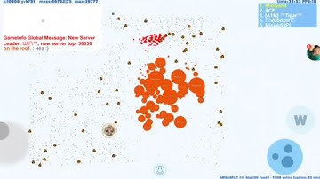 Instant Merging in Mobile Agar.io | Hacked Gameplay | Private Server | HNY