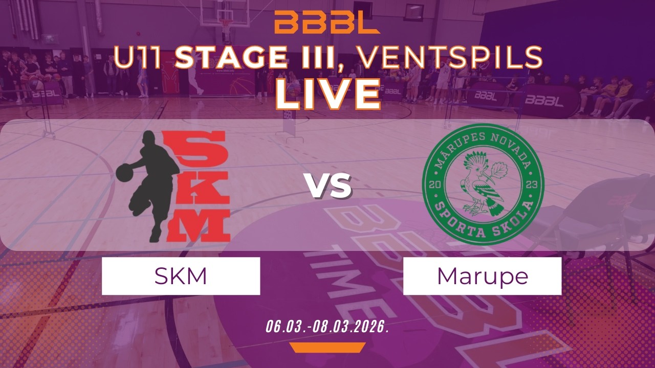 SKM Drakonai 2015 vs Mārupes NSS Green 2015 | BBBL U11 | Stage III
