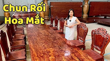 Bộ Bàn Ghế Nguyên Khối Gỗ Cẩm Lai Vân Chun ĐẸP MÊ HỒN | BGNKC1009