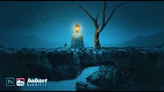 How to Create a Surreal Photo Manipulation of a Man with Head of Lamp   BabArt iR screenshot 1