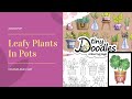 Leafy plants in pots from tiny doodles by agotapop  colour and chat