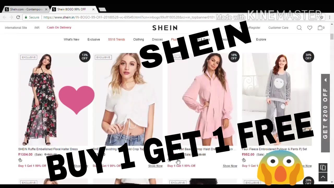 Shein | Buy 1 Get 1 Free offer | Limited time | Step by step | Trick ...