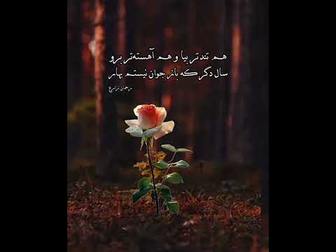 شعر زیبای آمدن بهار هم تندتر بیا و هم آهسته تر برو سال دگر که باز جوان نیستم بهار رحمان زارع