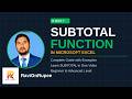 SUBTOTAL Function in Excel | Complete Guide from Beginner to Advanced | Part 7 | RaviOnRupee