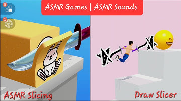 Satisfying Mobile Games - ASMR slicing, Draw Slicer | ASMR sounds | #asmr
