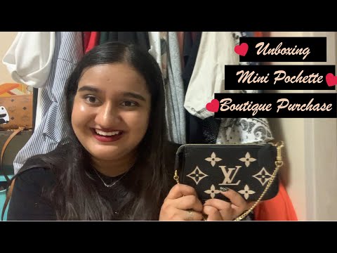 Unboxing Louis Vuitton Mini Pochette Empreinte leather in Rose Baby Pink  😱🌸 