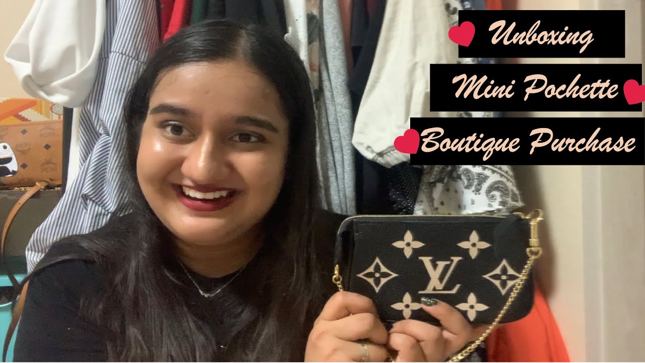 Louis Vuitton MINI POCHETTE Bicolor Monogram Empreinte Leather UNBOXING